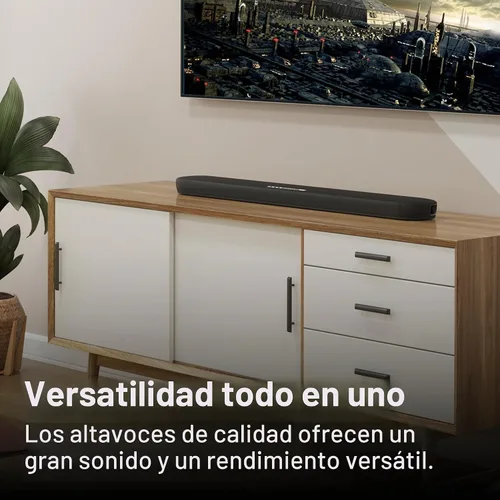 Vista 4 de Yamaha Audio SR-B20A Barra de sonido con subwoofers integrados y Bluetooth, negro