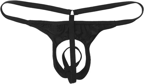 Vista 4 de ACSUSS Tanga Tanga Tanga de tiro bajo sexy para hombre, con bolsillo abierto, tanga, micro bikinis