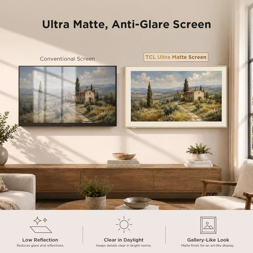 Vista 4 de TCL Marco de fotos de la serie Designer de 55 pulgadas, QLED 4K, 55A300L Negro
