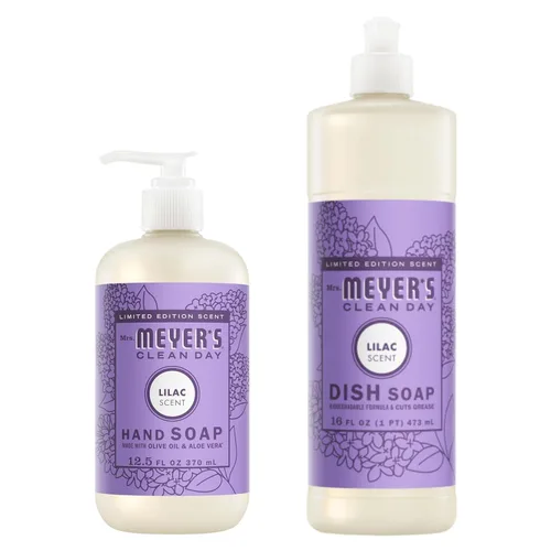 Vista 12 de Mrs. MEYER'S CLEAN DAY Variety, 1 jabón líquido de manos, sidra de manzana, 12.5 onzas, 1 jabón líquido para platos, sidra de manzana, 16 onzas, 1 CT