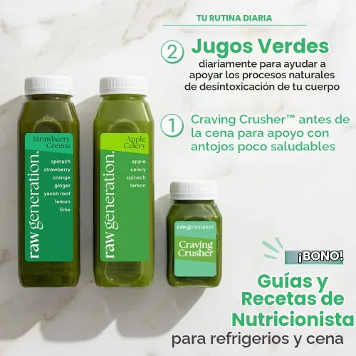 Vista 6 de Raw Generation Método de desintoxicación de cuerpo completo de 7 días - Restablece tu salud Sistema de control de peso natural para limpieza