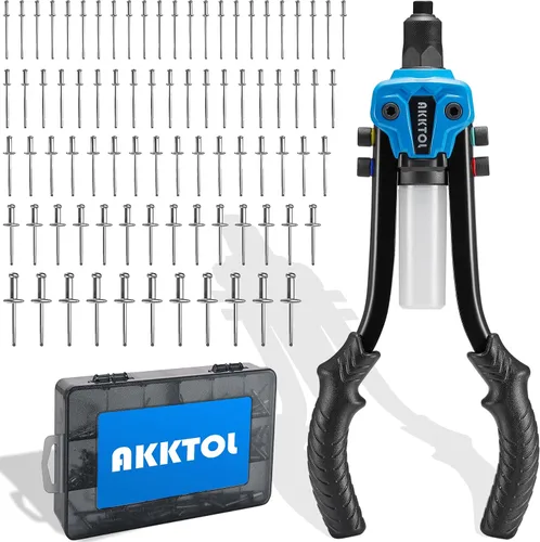 Vista 4 de AKKTOL Herramienta de tuerca de remache y pistola de remache Kit de anclaje de pared hueco y resistente