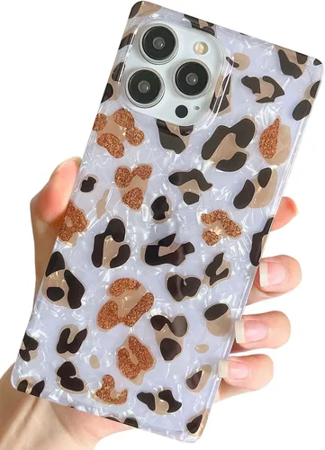 Vista 41 de Elegante concha de madre perla compatible con iPhone 13 de 6.1 pulgadas, elegante y delgada, con borde rectangular, funda protectora de perla
