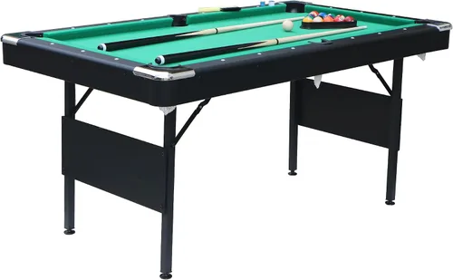 Vista 11 de Ditkoko Mesa de billar, mesa de billar plegable de 64 pulgadas con bolas, tacos, tiza, cepillo y triángulo, juego de mesa de billar para sala