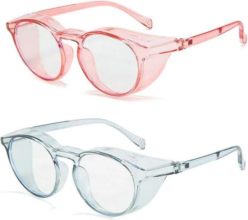 Vista 26 de Anteojos de seguridad que no se empañan, con protección UV400, lentes con bloqueo de luz azul para hombres y mujeres, anteojos transparentes