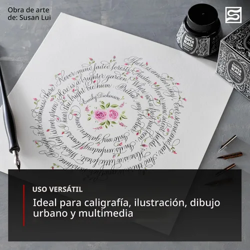 Vista 4 de Speedball Tinta Super Black India, 2 onzas