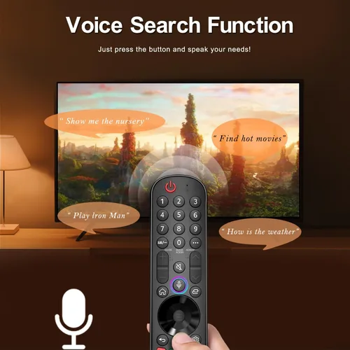 Vista 2 de Control remoto de voz universal inteligente con puntero y función de voz compatible con LG 2024-2018 Model Year TV MR24GA MR23GA MR22GA MR21GA MR20GA