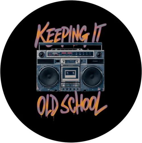 Vista 3 de Keeping It Old School Retro Vintage Boombox PopSockets Standard PopGrip