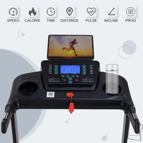 Vista 4 de ATEEDGE Cintas de correr para el hogar, 15% de inclinación automática, 0.5-10 MPH, cinturón de 18 pulgadas, 3 HP, capacidad de 350 libras, plegable