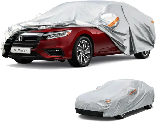 Vista 96 de GUNHYI - Funda de automóvil de 6 capas para Tesla Model 3 (2017-2025), impermeable para todo tipo de clima, protección UV contra la nieve, el sol