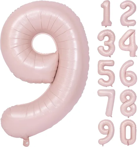 Vista 79 de Globos de 40 pulgadas con números de caramelo, papel de aluminio de helio, globos de látex de Mylar para fiesta de cumpleaños, decoración digital 0