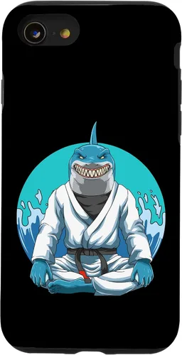 Vista 18 de Funda para iPhone 16 Jiu Jitsu Shark