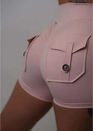 Vista 5 de CHANGEZOE Pantalones cortos de entrenamiento para mujer, con bolsillos, levantamiento de glúteos