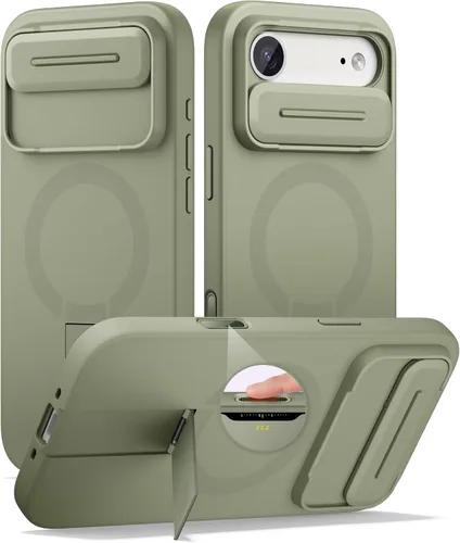 Vista 79 de SURITCH Funda para iPhone Air con cubierta de control de cámara, funda deslizante para cámara y soporte ajustable, compatible con MagSafe, a prueba
