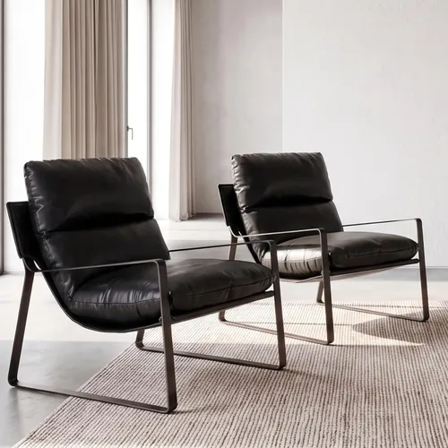 Vista 12 de Ya-Home Mid-Century - Silla decorativa, silla de lectura tapizada de Beige