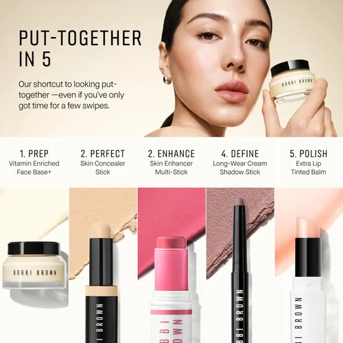 Vista 8 de Bobbi Brown Base facial enriquecida con vitaminas, base hidratante e hidratante 2 en 1, con manteca de karité, ácido hialurónico y vitaminas