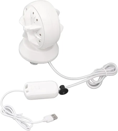 Vista 9 de Mini lavadora portátil 3 en 1 pequeña lavadora de viaje dormitorio limpiador doble turbina ultrasónica limpieza profunda USB enchufe en 5 V