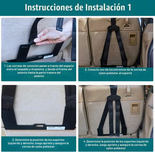 Vista 5 de Kit de anclaje universal para asiento de niño, soporte de montaje de asiento de automóvil, soporte de interfaz de pestillo universal extendido