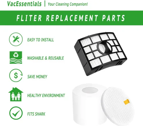 Vista 5 de NV752 AZ1501 AZ1002 Filtros para Shark Rotator Lift-Away Filtro de vacío Piezas de repuesto NV650 NV651 NV750 NV751 NV752 NV753C NV765 NV830 NV831