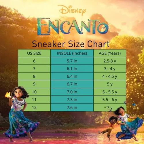 Vista 6 de Disney Zapatos Encanto para Niñas - Mirabel, Luisa, Isabela Zapatos deportivos iluminados sin cordones (niñoniña)