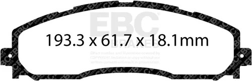 Vista 2 de EBC Frenos DP63016 Greenstuff 6000 Pastilla de freno intermedia para camiones y SUV