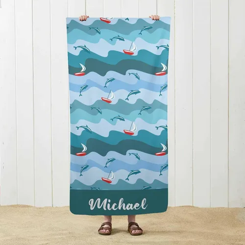 Vista 9 de MyPupSocks Toalla de playa personalizada – Toalla de piscina personalizada de piñas – Morado Personaliza con tu nombre