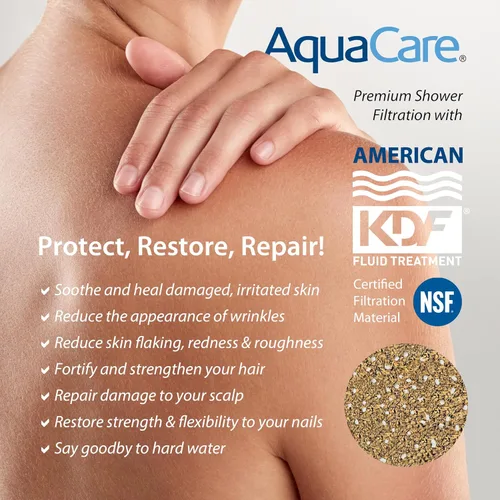 Vista 7 de AquaCare High Pressure 10 Spray Mode Filtered Showerhead - Handheld Shower Head Filters Chlorine to Heal Dry Skin, Revive Hair - Dual Power Wash