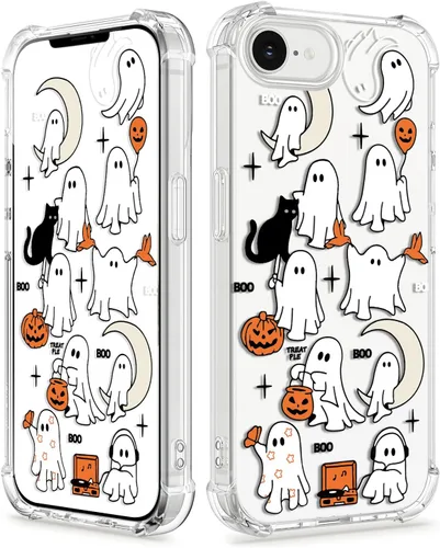 Vista 25 de Funda transparente de fantasma de Halloween (fantasma de Halloween, Google Pixel 7 Pro)