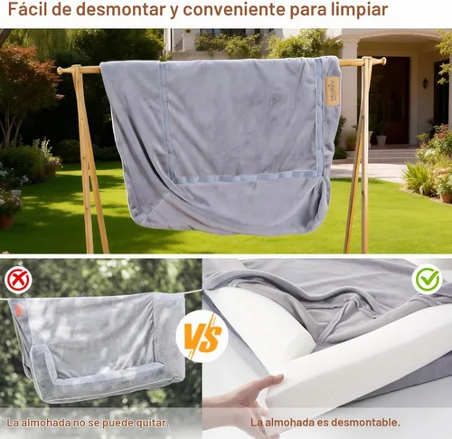 Vista 6 de Cama para perros de tamaño mediano, cama ortopédica para perros medianos, cama impermeable de espuma viscoelástica para mascotas, sofá para perros
