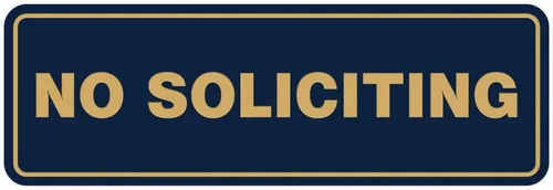 Vista 12 de Estándar No Soliciting Door/Wall Sign - Negro - Pequeño