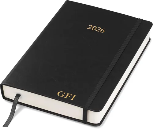 Vista 8 de Wykeham's Agenda diaria ejecutiva 2026 – Días festivos y formato – Personalización disponible (marrón, 6 x 4.5 pulgadas)
