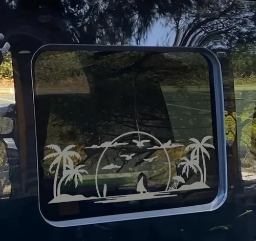 Vista 5 de Xinghe Adhesivo para ventana central trasera Ford F150 F250 F350 2015-2024, para Ford F150 F250 2021 2022 2023 2024 Ford F150 F250 350 Accesorios