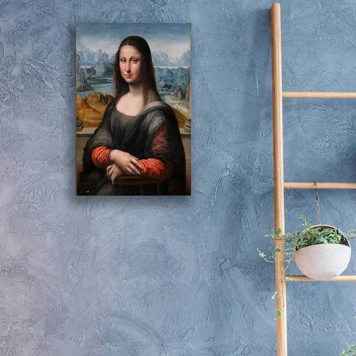Vista 3 de Epic Art 'Mona Lisa Prado' de Leonardo Da Vinci, arte de pared de vidrio acrílico, 16"x24