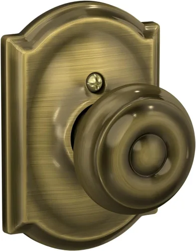 Vista 98 de SCHLAGE F10 GEO 716 Pomo de Puerta Georgiano, Cerradura de Paso para Pasillo y Armario, Bronce Envejecido (Paquete de 4)