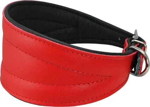 Vista 6 de Dogs My Love Collar de perro cónico acolchado extra ancho de cuero real (cuello de 11 a 13 pulgadas; 2 pulgadas de ancho, blanco)
