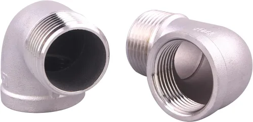 Vista 11 de Codo de calle 90 grados, rosca macho x hembra NPT de 1 pulgada SUS304