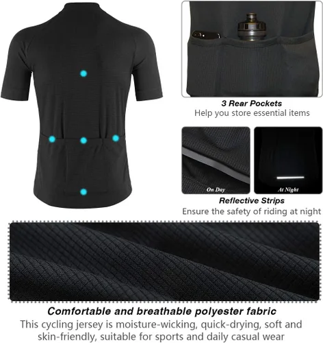 Vista 5 de Camiseta de manga corta para hombre, para correr, absorbe la humedad, para entrenamiento