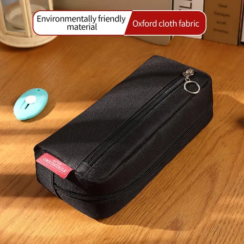 Vista 2 de FUXINGYAO Estuche grande para lápices y bolígrafos de gran capacidad para oficina, bolsa de almacenamiento simple, estuche de papelería para adultos