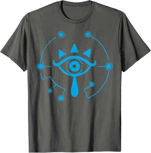 Vista 39 de Zelda Breath of The Wild Sheikah Eye Logo Camiseta Negro