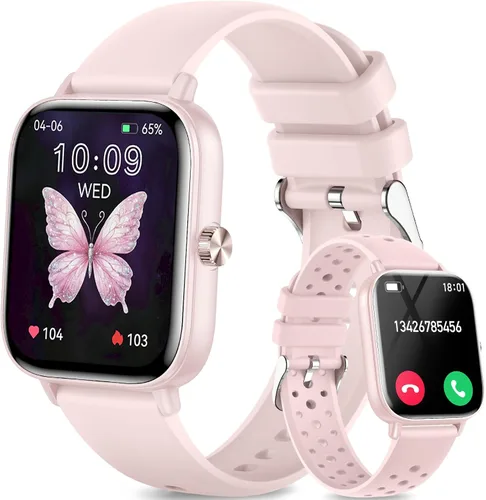Vista 10 de Relojes inteligentes para hombres y mujeres Fitness: reloj de seguimiento de fitness con llamada Bluetooth 24/7, frecuencia cardíaca SpO2, monitor