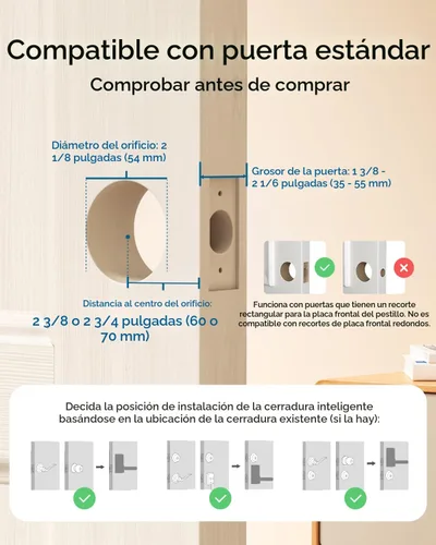Vista 6 de eufy Security Smart Lock C33, cerradura de puerta con teclado con asa
