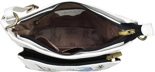 Vista 6 de Anna by Anuschka Hand Painted Womens Genuine Leather Medium Crossbody Handbag