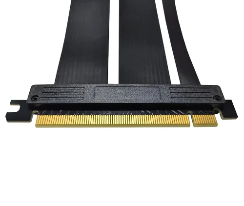 Vista 3 de Cable vertical PCIe 4.0 x16 de 7.9 in – Cable de extensión recto de 180 grados PCI-E Gen4 GPU, extensor de tarjeta gráfica flexible de alta