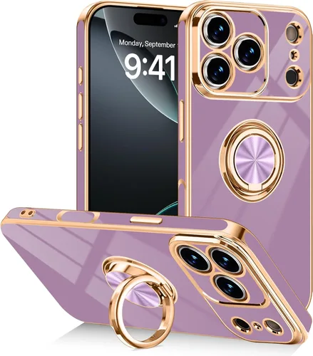 Vista 39 de Funda diseñada para iPhone 17 Pro Max con soporte de anillo, color azul