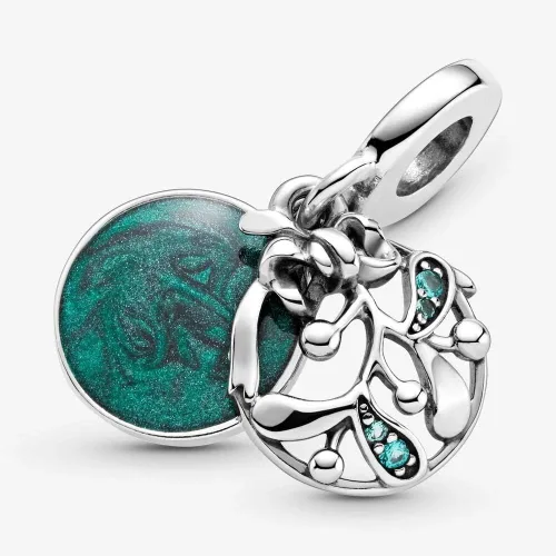 Vista 4 de Pandora Christmas Mistletoe Dangle Charm