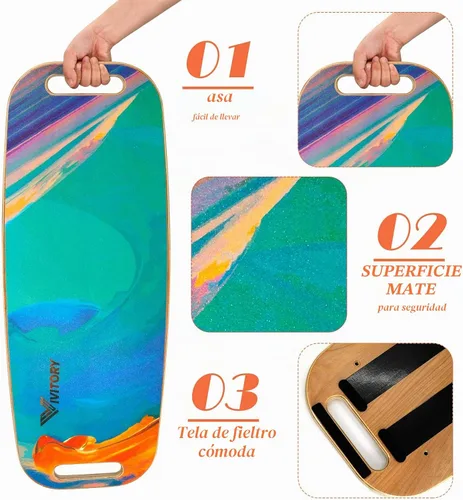 Vista 3 de VIVITORY - Tabla de equilibrio, tabla de rodillos con mango