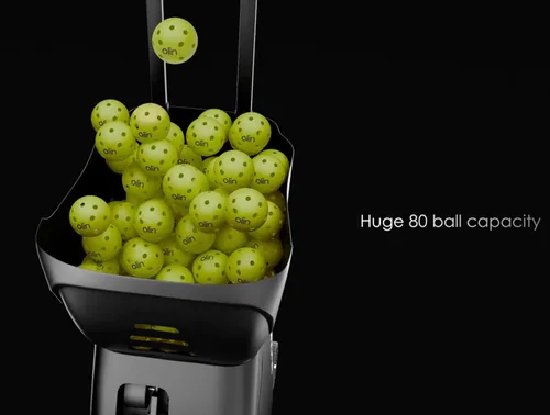 Vista 5 de OLIN LaunchONE - Máquina de entrenamiento para lanzador de bolas de pickleball, funciona con pilas, portátil, rotación automática