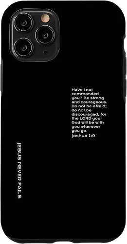 Vista 28 de iPhone 13 Pro Max Be Strong And Courageous, Joshua 1, funda cristiana del día del padre