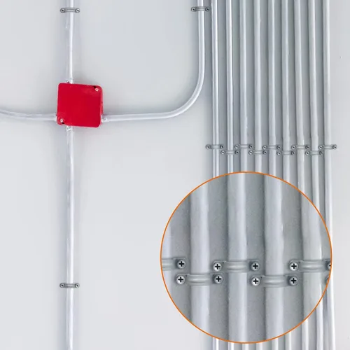 Vista 5 de Demissle Abrazadera de conducto de PVC 2 Agujero Correa U Clip Cable, 50
