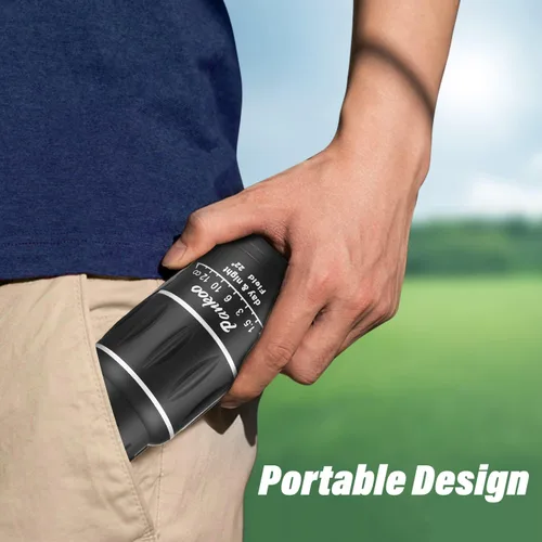 Vista 3 de Telescopio monocular de alta potencia 16X52, monoculares compactos de prisma HD para adultos, negro